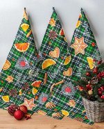 Полотенце вафельное кухонное 45*60 см цвет Апельсины