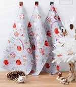 Полотенце вафельное кухонное 45*60 см цвет Серый (шарики)