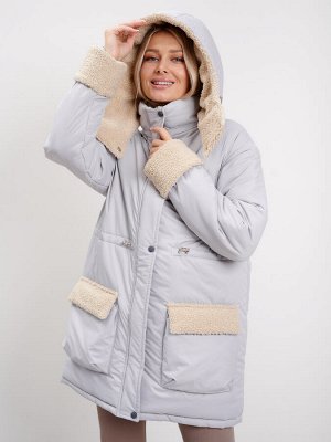 yollochka Куртка зимняя &#039;Лама&#039; светло-серый