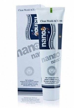 Hanil Зубная паста для чувствительных зубов Nano clean world ace toothpaste, 180гр