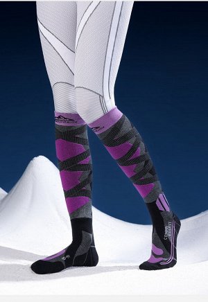 Спортивные компрессионные носки для лыж и сноуборда Golovejoy DWZ05. 35-39. Фиолетовые