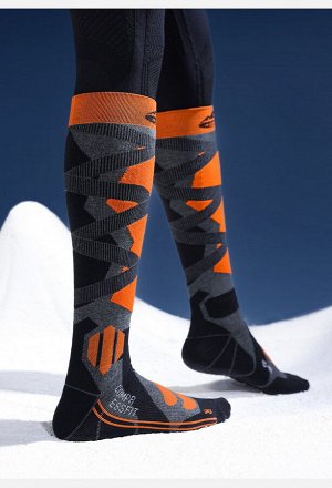 Спортивные компрессионные носки для лыж и сноуборда Golovejoy DWZ05. Оранжевый (35-39)