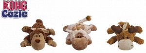Игрушка KONG для собак "Кози Натура" (обезьянка, барашек, лось) плюш, 13 см