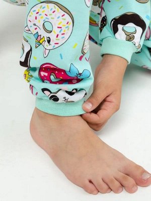 Пижама детская для девочки с начесом длинный рукав хлопок ВКУСНЯШКИ