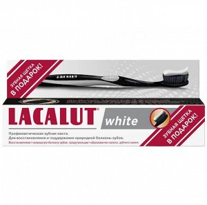 ПРОМО набор Зубная паста Lacalut White 75мл + зубная щетка Актив Model Club