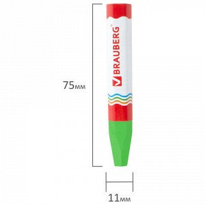 Восковые мелки утолщенные BRAUBERG &quot;АКАДЕМИЯ&quot;, НАБОР 12 цветов, на масляной основе, яркие цвета