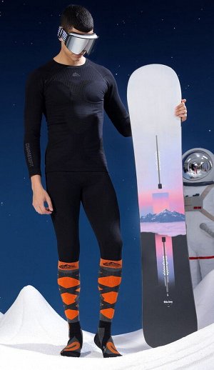 Спортивные компрессионные носки для лыж и сноуборда Golovejoy DWZ05. Серый (40-44)