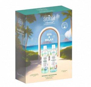 Подарочный набор для женщин SVOBODA NATURAL "SPA & RELAX" шампунь + гель для душа