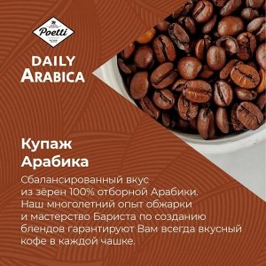 Кофе молотый Poetti Daily Arabica 250 г