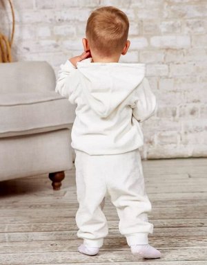 Костюм детский велюровый кофточка и брюки цвет Белый