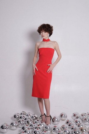 Martichelli Платье красное открытое