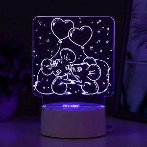 Светильник "Мышата" LED RGB от сети 11,2х9,5х12,6 см RISALUX