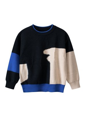 Детский свитер, цвет черный, синий, бежевый