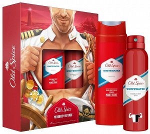 Олд Спайс Подарочный набор Дезодорант-спрей + Гель для душа, Old Spice Whitewater, 150 мл + 250 мл