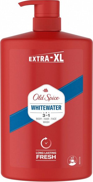 Олд Спайс Мужской гель для душа + Шампунь для волос 3 в 1 Old Spice Whitewater 1000 мл