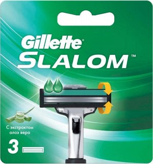 Сменные кассеты для бритья Gillette Slalom 3 шт в уп