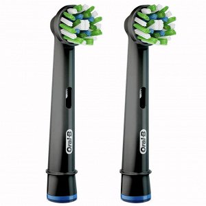 Oral B  Сменные насадки для электрической зубной щетки черная Oral-B EB50BRB-2 Cross Action 2 шт в уп Орал Би