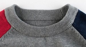 Детский свитер с полосками, цвет серый