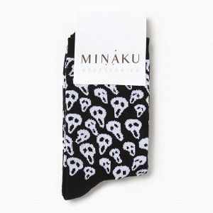 Носки MINAKU «Крик», цвет чёрный, (23 см)