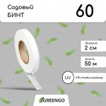 Лента для подвязки растений, 50 ? 0.02 м, плотность 60 г/м?, спанбонд с УФ-стабилизатором, белая, Greengo, Эконом 20%