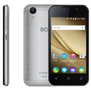 Смартфон BQ 4072 Strike Mini, 3G, 8Gb + 1Gb Silver Brushed