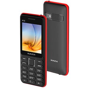 Телефон сотовый Maxvi K12 Black-red