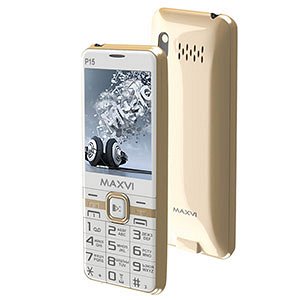 Телефон сотовый Maxvi P15 White-gold