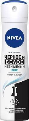 Нивея Дезодорант-антиперспирант спрей "Черное и Белое" PURE 150мл Nivea