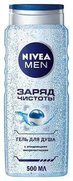 Нивея  Гель для душа FOR MEN Заряд Чистоты 500мл