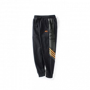 Однотонные спортивные брюки для мальчиков, с камуфляжными вставками и полосами по бокам