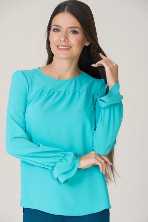 Блуза 100% полиэстер светло-бирюзовый