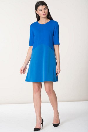 Платье 97%полиэстер3%эластан ярко-синий