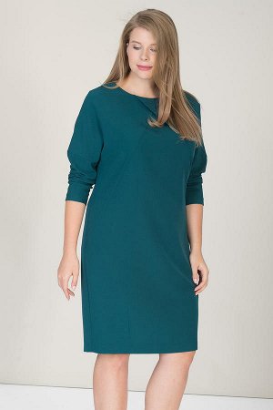 Платье 95%полиэстер 5%спандекс темно-зеленый, ультрамариновый