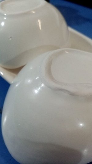 БРАК Набор соусников "Классический", белый, керамика, 34х11х5 см, 4 предмета, 1 сорт, Иран