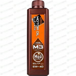 Масло моторное Masuma Motor Oil M3 5w40, полусинтетическое, API SN/CF, ACEA A3/B4, универсальное, 1л, арт. M-3012E
