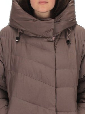 H-9196 BROWN Пальто зимнее женское (200 гр .холлофайбер)