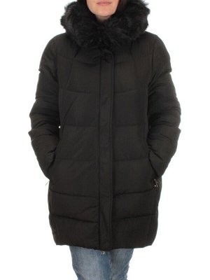 1668 BLACK Куртка зимняя женская (200 гр. холлофайбера)