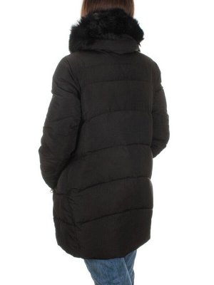 1668 BLACK Куртка зимняя женская (200 гр. холлофайбера)