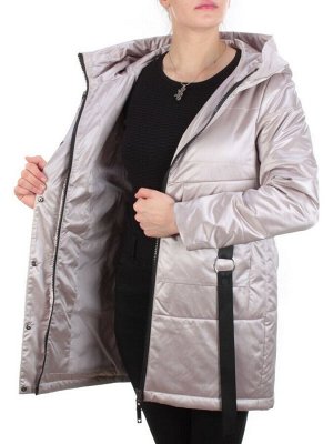 E06 BEIGE Куртка демисезонная женская (100 гр. синтепон) HOLDLUCK