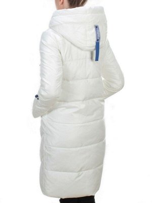 9190 WHITE Пальто зимнее женское EVCANBADY (200 гр. холлофайбера)