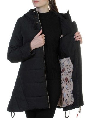 626 BLACK Пальто женское демисезонное (50 гр. синтепон)