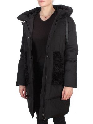 2197-2 BLACK Пальто зимнее женское OLAYEETE (200 гр. холлофайбера)