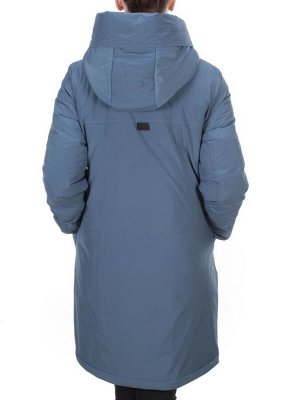 21-967 GRAY/BLUE Пальто зимнее женское AIKESDFRS (200 гр. холлофайбера)