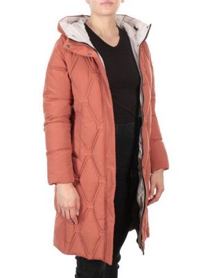 2158  TERRACOTTA Пальто зимнее облегченное  женское YINGPENG (150 гр. холлофайбер)