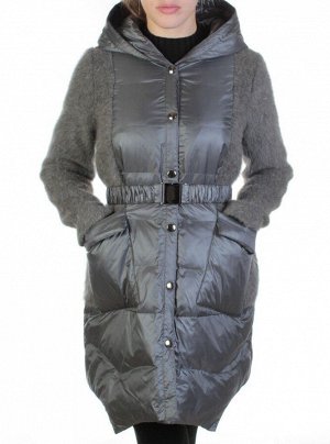 Z1888 DK. GRAY Пальто женское демисезонное (100 гр. синтепон)