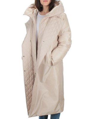 EAC327 LT.BEIGE Пальто зимнее женское (200 гр. холлофайбера)