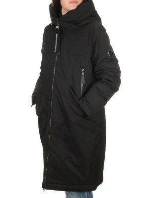 2316 BLACK Пальто зимнее женское (200 гр. холлофайбера)