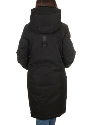 2316 BLACK Пальто зимнее женское (200 гр. холлофайбера)