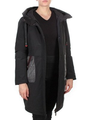2090 BLACK Куртка зимняя женская AIKESDFRS (200 гр. холлофайбера)