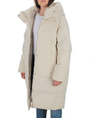 22369 BEIGE Пальто зимнее женское (200 гр. холлофайбера)
